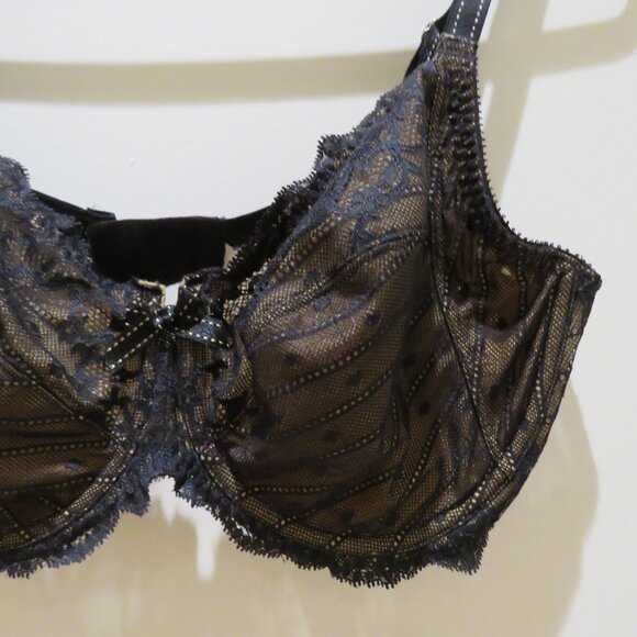 CHANTELLE Rive Gauche Full Coverage Unlined Bra in Black - Size 36DD - Picture 4 of 11